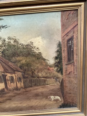 Lot 909 - George Thomas Rope (1845-1912) oil on canvas - Blaxhall Lane, signed and dated 1889, 36cm x 51cm, in gilt frame