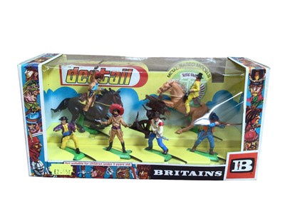 Lot 32 - Britains Wild West Cowboys No.7645, plus one other Cowboys set (2)