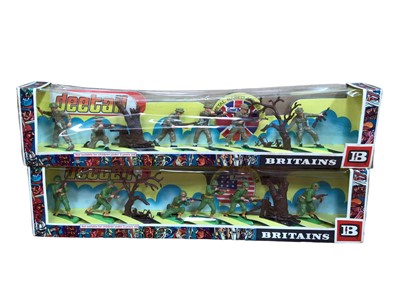 Lot 36 - Britains Deetail models British Infantry No.7345, American Infantry No.7344, German Infantry No.7386, SAS Troopers No.6336, Marine Commandos No.6326, British 8th Army Patrol No.7393, British Patrol...