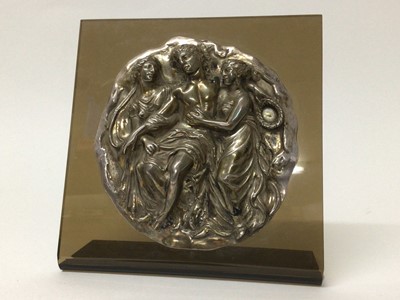 Lot 21 - Greek white metal plaque
