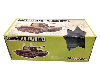 Lot 80 - Airfix 1:32 scale Military Series Vehicles including Cromwell MK IV Tank (x4), ABB01 S.P.Gun (x4) & Alvis Stalwart (x4), Bedford RL Truck (x4), German Half-Track & 105mm Gun (18 total)