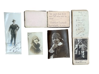 Lot 1431 - Interesting collection of mainly 1920s signed theatre star photo cards together with two autograph albums