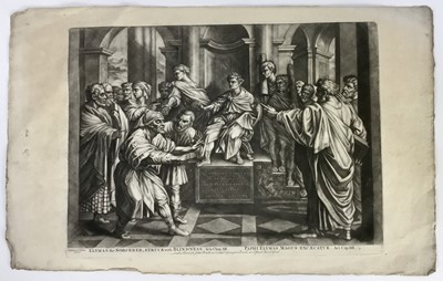 Lot 1 - After Raphael mezzotint - Elymas the Sorcerer published John Bowles