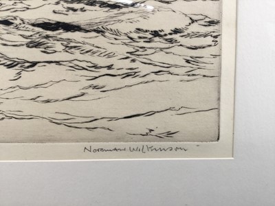 Lot 33 - Norman Wilkinson (1878-1971), signed etching 'Ninety Days Out', framed and glazed