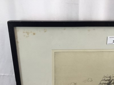 Lot 33 - Norman Wilkinson (1878-1971), signed etching 'Ninety Days Out', framed and glazed