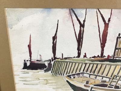 Lot 59 - Paul Earee (1888-1968) watercolour ‘Burnham on Crouch’, signed & inscribed LL, label verso, 27cm x 37cm, framed and glazed