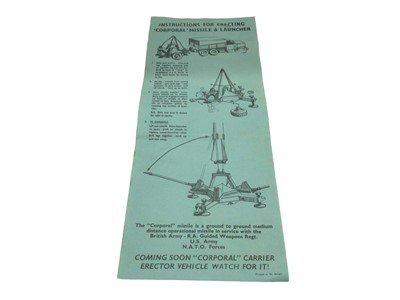 Lot 1951 - Corgi Major Corporal guided missile on mobile launcher boxed with instruction leaflet No. 112