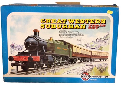 Lot 336 - Airfix 00 Gauge Railway Systems including Great Western Suburban No.54056-0, BR Steam Goods No.54057-3 & BR Diesel Mixed Freight No.54055-7, all boxed (3)