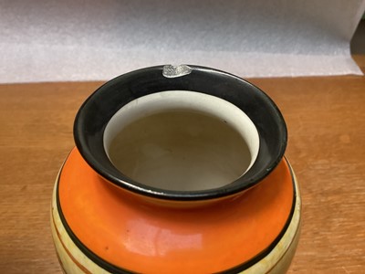 Lot 1122 - Two Clarice Cliff Bizarre range Cafe-Au-Lait vases
