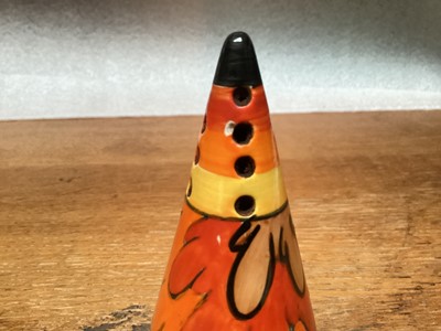 Lot 1119 - Clarice Cliff Bizarre range Fantasque conical sugar caster