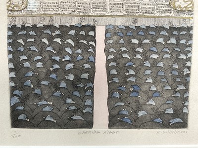 Lot 136 - K.Wilkinson: lithograph, Opening night, signed and numbered in pencil, 24x32cm