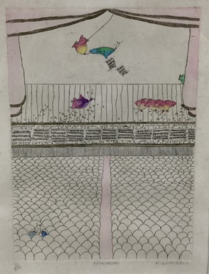 Lot 137 - K.Wilkinson (20th century): lithograph, Rehearsal, signed and numbered in pencil, 24x32cm