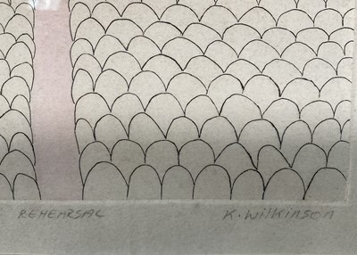 Lot 137 - K.Wilkinson (20th century): lithograph, Rehearsal, signed and numbered in pencil, 24x32cm