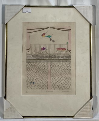 Lot 137 - K.Wilkinson (20th century): lithograph, Rehearsal, signed and numbered in pencil, 24x32cm