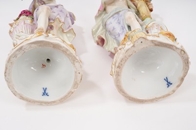 Lot 286 - Pair Meissen figures