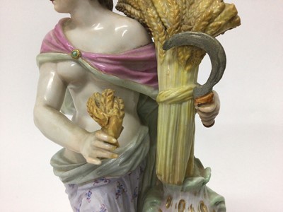 Lot 286 - Pair Meissen figures