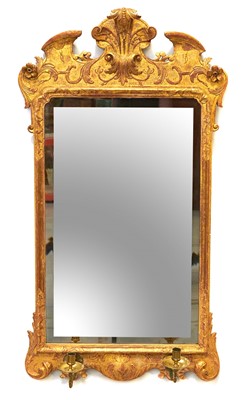 Lot 1689 - Fine George I gilt gesso wall girandole