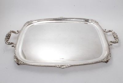Lot 452 - Large George V silver two handled tray