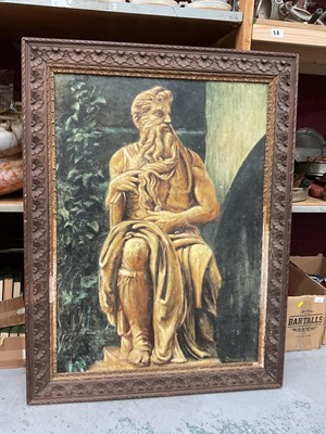 Lot 657 - 20th century English school oil on board study of Zeus, signed Dennis and dated 1970