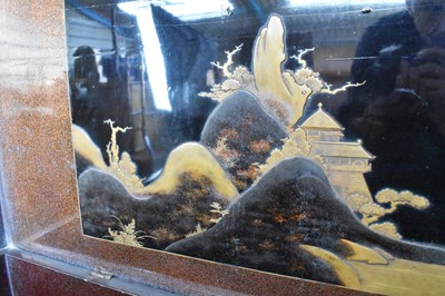 Lot 1567 - Fine early 18th Chinese lacquer chest on gilt stand