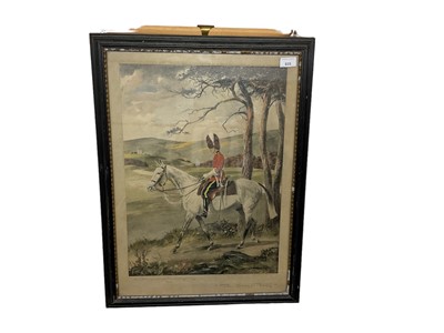 Lot 260 - George Algernon Fothergill (1868-1945) signed limited edition hand tinted print - "The Greys Patrol", one from an addition of 25, dated 1929, 61cm x 44cm, a hand written letter attached verso from...