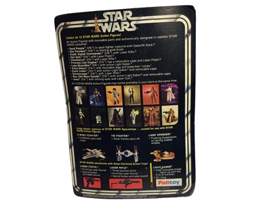 Lot 110 - Palitoy Star Wars Land Speeder, with floating wheel ride & Luke Skywalker/C-3PO in cockpit, on unpunched card No.31318(1)