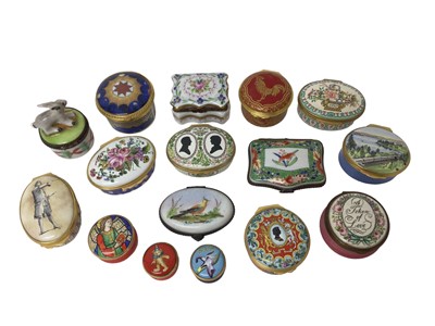 Lot 164 - Collection of Halcyon days enamel and other boxes