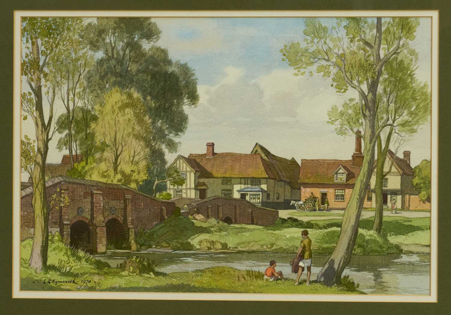Lot 1000 - *Leonard Russell Squirrell (1893-1979) watercolour, The Bridges, Chelsworth, signed and dated 1970