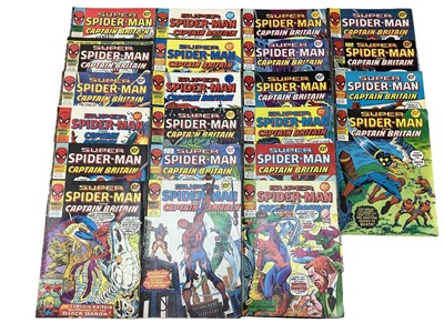 Lot 126 - Marvel Comics Super Spider-Man and Captain Britain #231-253 (Missing #243) (1977)