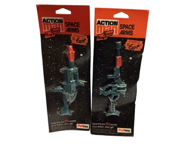 Lot 74 - Palitoy Action Man Space Arms Laser Gun, on vacuum packed card (2)