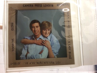 Lot 148 - Diana Princess of Wales and H.R.H. Prince Charles Prince of Wales (now H.M. King Charles III) collection of fine Lord Snowdon 1980s colour photograph transparency slides, including engagement portr...