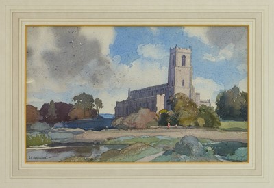 Lot 1001 - *Leonard Russell Squirrell (1893-1979) watercolour - Blythburgh Church, signed, titled verso, 20.5cm x 33cm, in glazed gilt frame