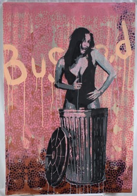 Lot 1418 - English School, contemporary, oil on canvas - 'Busted', 101cm x 95cm, unframed