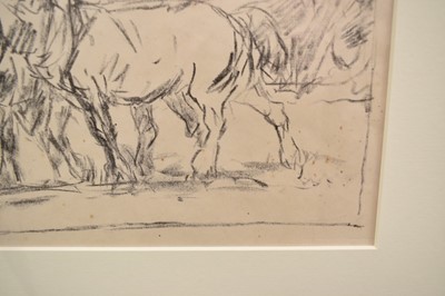 Lot 1101 - Harry Becker (1865-1928) lithograph - Pair of Horses, 16cm x 24cm, in glazed frame