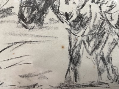 Lot 1101 - Harry Becker (1865-1928) lithograph - Pair of Horses, 16cm x 24cm, in glazed frame