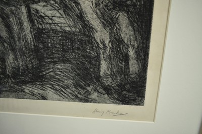 Lot 1098 - Harry Becker (1865-1928) signed etching - Horse in the Stable, 34.5cm x 43.5cm, in glazed frame