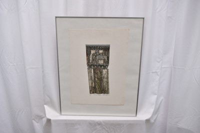 Lot 1341 - *Valerie Thornton (1931-1991) two limited edition aquatints - Kersey, signed and dated '85, 33/70 and Horseman, Fidenza, signed and dated '85, 32/75 in glazed frames