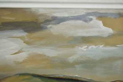 Lot 1420 - *Rowland Suddaby (1912-1972) watercolour - Downland Landscape, signed, 37cm x 64cm, in glazed frame 
Provenance: Adam Gallery, Bath
