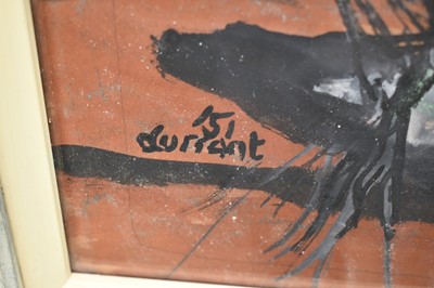 Lot 1104 - Roy Turner Durrant (1925-1998) gouache - Night Lightening, signed and dated '51, 43cm x 60cm, in glazed painted frame