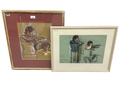 Lot 1459 - *Mary Millar Watt (1924-2023) pastel, Duetto