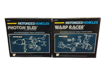Lot 303 - Mego Corps Micronauts c1977, plus Lion Rock Limited Micronauts Ultronic Scooter No.71030A, Crater Cruncher No.71031A, Photon Sled No.71032A & Warp Racer No.70133A...