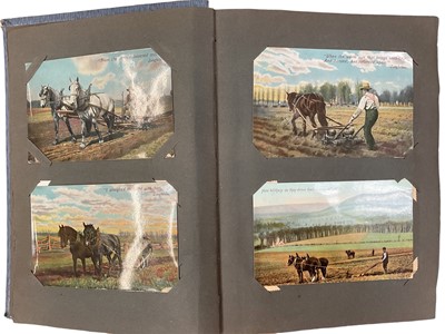 Lot 1405 - Postacards, album including Louis Wain (x5)