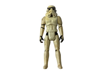 Lot 96 - Star Wars c1977 GMFGI Stormtrooper, plus four LFL c1980 Stormtrooper 3 1/2" action figures, all loose (5)