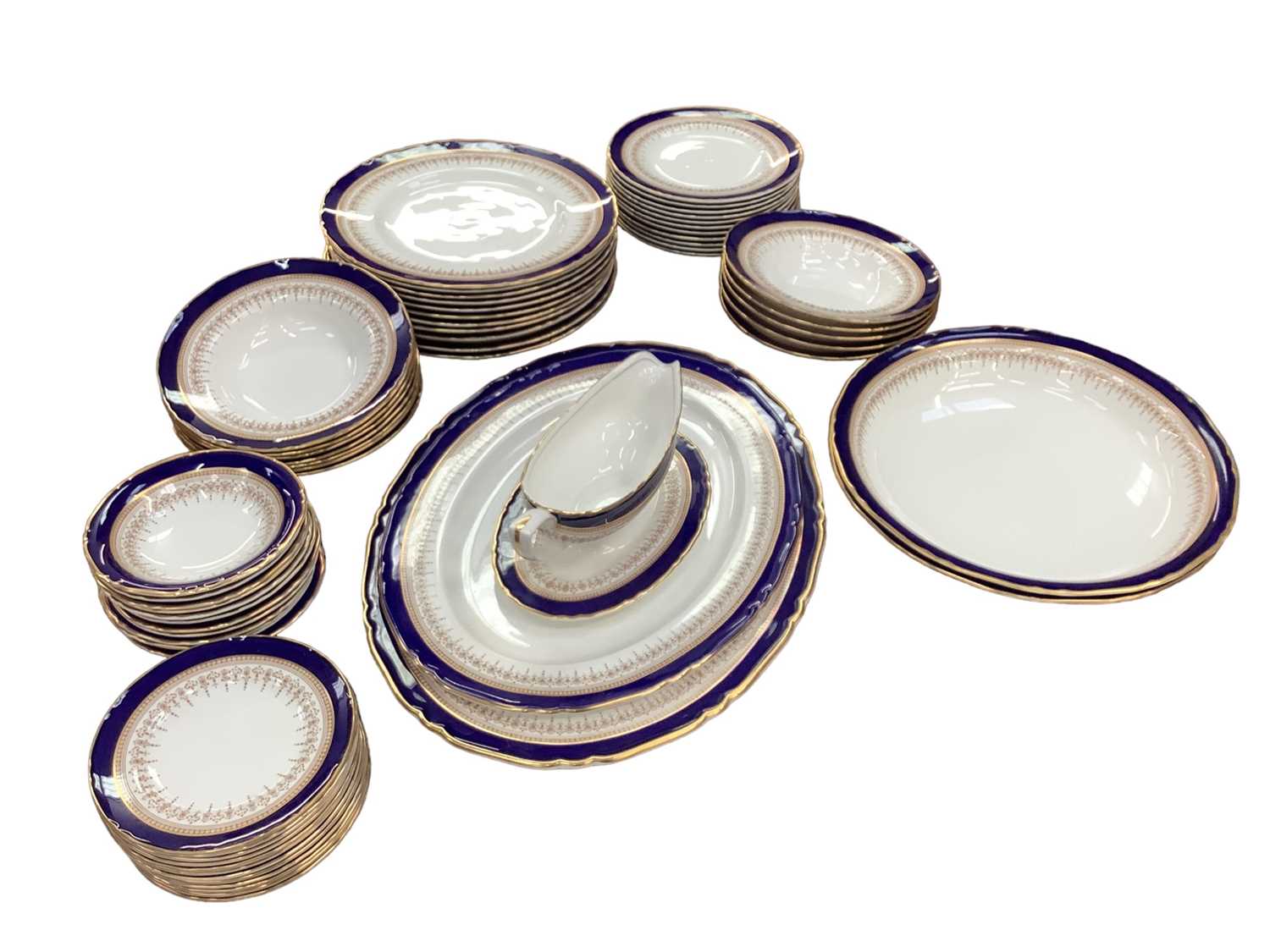 Lot 351 - Royal Worcester Regency pattern dinner service (66 pieces)