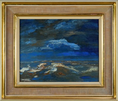 Lot 996 - Albert Houthuessen (1903-1973), acrylic on board, seascape