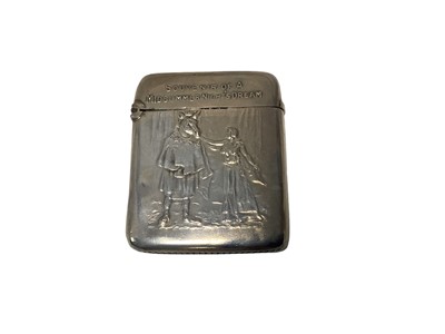 Lot 22 - Of Theatrical interest, scarce Edwardian silver advertising Vesta case ' Souvenir of A Midsummer's Night's Dream , Adelphi Theatre 1906'& ' With Otho Straits Compliments' ( London 1905) 42 x 35mm