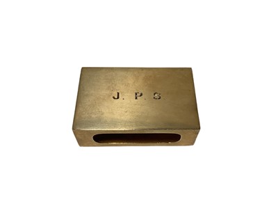 Lot 33 - Gold 9ct match box holder ( Birmingham 1927), 44 x 28mm, 11.45grams