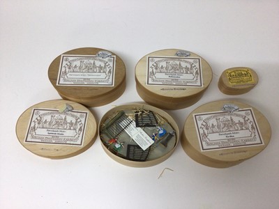 Lot 85 - Five boxed sets of German hand painted tin figures and architectural assemblages