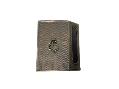 Lot 55 - 1920s silver table Vesta case with crowned F mount (Birmingham 1924) 62 x 55mm