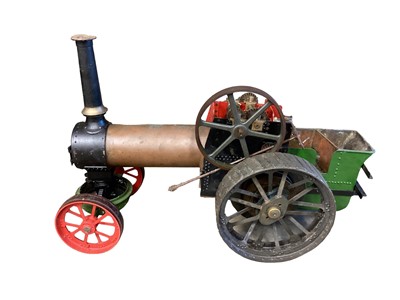 Lot 2006 - Live steam 1½ William Alchin traction engine Royal Chester single cylinder. 
Damage to chimney, professionally made boiler missing gear change valve gears, front hub caps